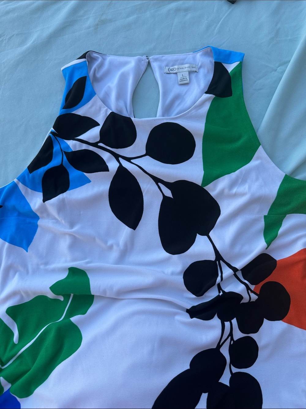 Cato White Maxi Dress with Bold Multicolor Floral Motif - Picture 7 of 7
